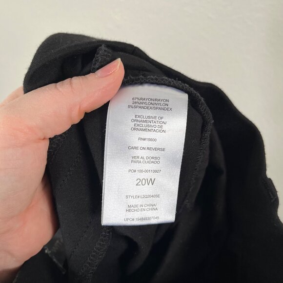 Wit & Wisdom Black Womens Ab-solution Mid Rise Crop Pants Stretch Knit size 20 - Picture 11 of 11